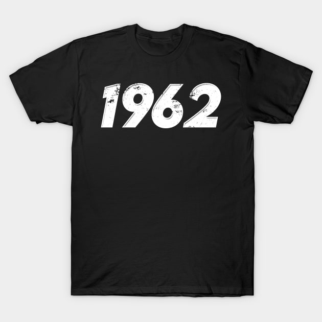 1962 - Vintage Grunge Effect T-Shirt by j.adevelyn